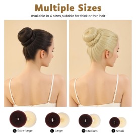 FANDAMEI Hair Bun Maker Set, Donut Bun Maker Set With 4pcs Dark Brown &4pcs Beige(2 extra-large,2 large,2 medium and 2 small), 5 pieces Hair Elastic Bands, 40 pieces Hair Bobby Pins (Brown and Gold) FANDAMEI Hair Bun Maker Set, Donut Bun Maker Set With 4pcs Dark Brown &4pcs Beige(2 extra-large,2 large,2 medium and 2 small), 5 pieces Hair Elastic Bands, 40 pieces Hair Bobby Pins (Brown and Gold)