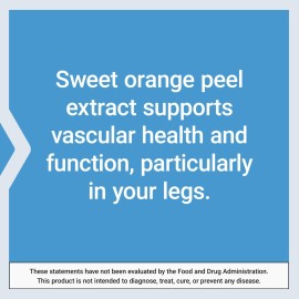 Life Extension Youthful Legs, blood flow, vein support, circulation supplement, leg health, orange peel extract, diosmin, gluten free, non-GMO, 60 softgels