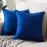 Fancy Homi 2 Packs Premium Faux Suede Decorative Throw Pillow Covers, Super Soft Square Pillow Case,Solid Cushion Cover for Couch/Sofa/Bedroom (18 x 18, Set of 2, Blue)
