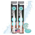 Tung Plastic Tongue Scraper with Protective Caps, Tongue Brush, Tongue Cleaner for Adults, Scrubber, Plastic, Fight Bad Breath and Halitosis | Tongue Scraper Cleaner, Made in America, 2-Pack w/Cap
