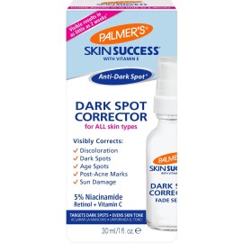 Palmer\'s Skin Success Dark Spot Corrector Fade Serum with Vitamin E and Niacinamide, Helps Reduce Dark Spots and Discoloration, Facial Serum for Uneven Skintone, 1 Ounce