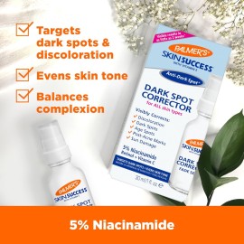 Palmer\'s Skin Success Dark Spot Corrector Fade Serum with Vitamin E and Niacinamide, Helps Reduce Dark Spots and Discoloration, Facial Serum for Uneven Skintone, 1 Ounce Palmer\'s Skin Success Dark Spot Corrector Fade Serum with Vitamin E and Niacinamide, Helps Reduce Dark Spots and Discoloration, Facial Serum for Uneven Skintone, 1 Ounce