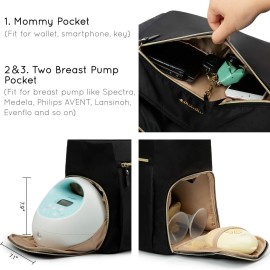 mommore Breast Pump Bag Diaper Tote Bag with 15 Inch Laptop Sleeve Fit Most Breast Pumps Like Medela, Spectra S1,S2, Evenflo mommore Breast Pump Bag Diaper Tote Bag with 15 Inch Laptop Sleeve Fit Most Breast Pumps Like Medela, Spectra S1,S2, Evenflo
