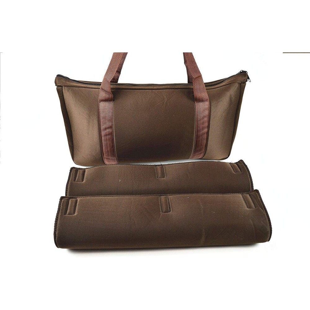 American Mahjong,Western Mahjong Set Soft Carry Bag with 2 Pcs Combo Racks and Tiles Holder (Trays) Wrapper. (Coffee)