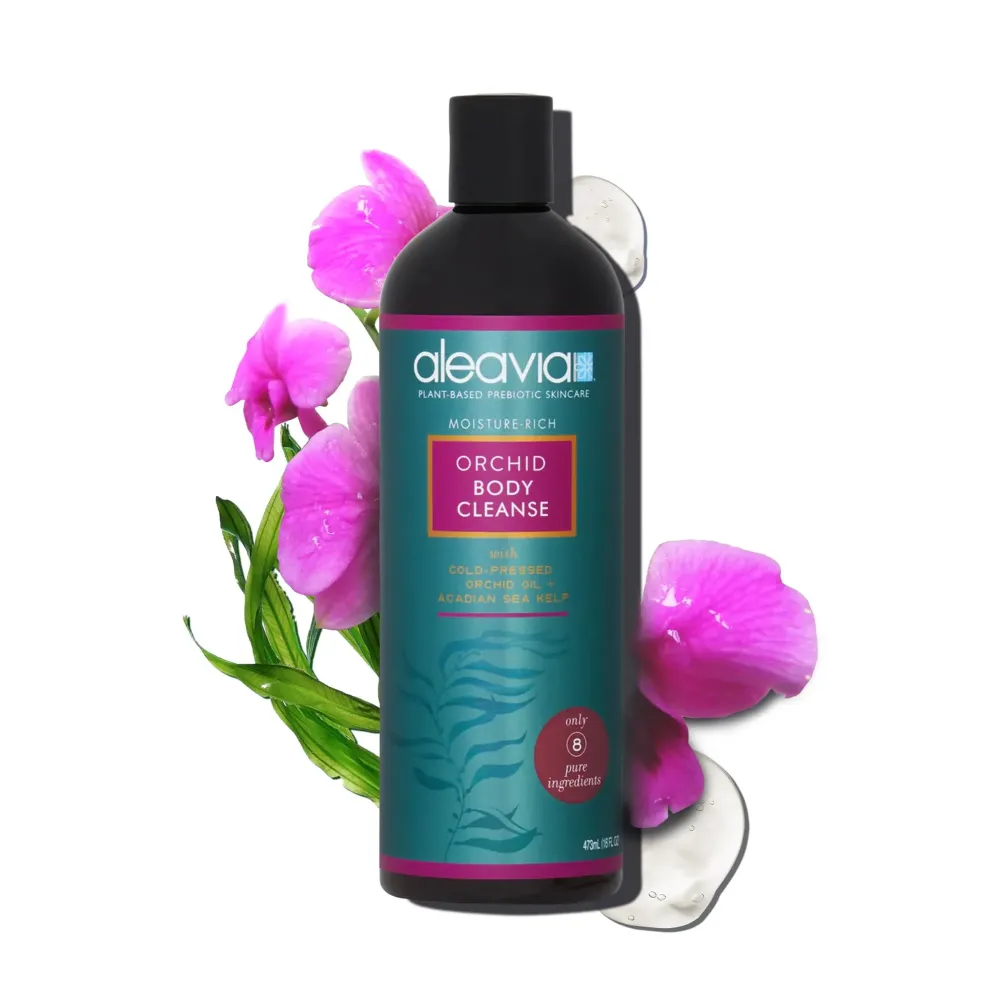 Aleavia Body Cleanse - Organic & All-Natural Prebiotic Body Wash with Pure Cold-Pressed Orchid Oil - Nourish Your Skin Microbiome - 16 Oz Aleavia Body Cleanse - Organic & All-Natural Prebiotic Body Wash with Pure Cold-Pressed Orchid Oil - Nourish Your Skin Microbiome - 16 Oz