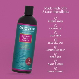 Aleavia Body Cleanse - Organic & All-Natural Prebiotic Body Wash with Pure Cold-Pressed Orchid Oil - Nourish Your Skin Microbiome - 16 Oz Aleavia Body Cleanse - Organic & All-Natural Prebiotic Body Wash with Pure Cold-Pressed Orchid Oil - Nourish Your Skin Microbiome - 16 Oz