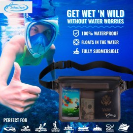 AiRunTech Waterproof Fanny Pack,Waterproof Pouch for Phone Passport Wallet Purse with Waist Strap,Floating Waterproof Bags for Travel Beach Swimming Kayaking Boating Pool Accessories AiRunTech Waterproof Fanny Pack,Waterproof Pouch for Phone Passport Wallet Purse with Waist Strap,Floating Waterproof Bags for Travel Beach Swimming Kayaking Boating Pool Accessories