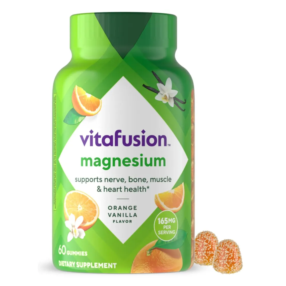 vitafusion Magnesium Gummy Supplement, Bring calm to your vitamin routine, Tropical Citrus Flavor, 60 Gummies
