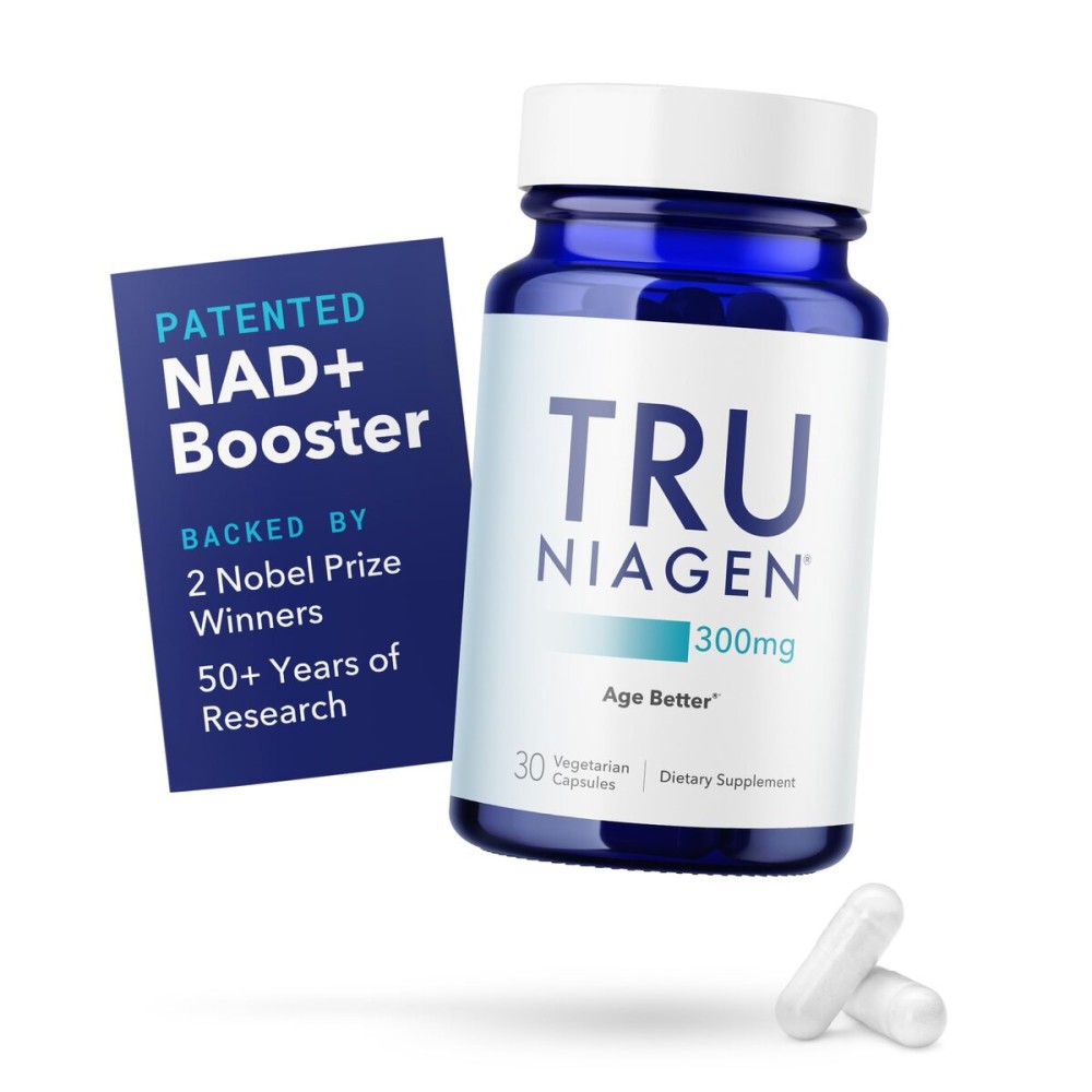 TRU NIAGEN Patented NAD+ Supplement for Anti Aging and Cell Regeneration, 300 mg Niagen, 30 Servings | Supports Cellular Energy, Brain, Muscle | Nicotinamide Riboside (NR) Take 1 Daily | 1 Bottle TRU NIAGEN Patented NAD+ Supplement for Anti Aging and Cell Regeneration, 300 mg Niagen, 30 Servings | Supports Cellular Energy, Brain, Muscle | Nicotinamide Riboside (NR) Take 1 Daily | 1 Bottle