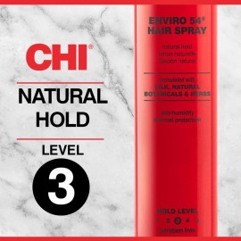 CHI Enviro 54 Hairspray, Natural Hold, Lightweight Spray to Finish & Secure A Variety of Hairstyles, Sulfate & Paraben-Free, 10 Oz