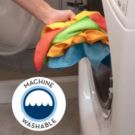 S&T INC. 100 Pack Microfiber Cleaning Cloth, Bulk Towels for Home, Reusable Microfiber Towels for Cars, Cleaning Rags, Assorted, 11.5 Inches x 11.5 Inches, 100 Count S&T INC. 100 Pack Microfiber Cleaning Cloth, Bulk Towels for Home, Reusable Microfiber Towels for Cars, Cleaning Rags, Assorted, 11.5 Inches x 11.5 Inches, 100 Count