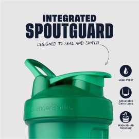BlenderBottle Classic V2 Shaker Bottle Perfect for Protein Shakes and Pre Workout, 20-Ounce, Emerald Green BlenderBottle Classic V2 Shaker Bottle Perfect for Protein Shakes and Pre Workout, 20-Ounce, Emerald Green