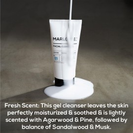 MARLOWE. No. 121 Facial Cleanser 6 oz, Daily Mens Face Wash with Natural Extracts & Antioxidants, Soothes, Purifies, Refreshes, Thick Lather, Fresh Woodsy Scent