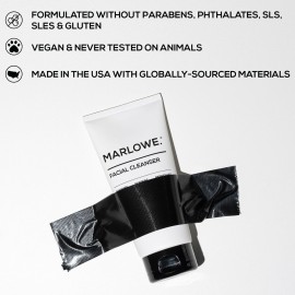 MARLOWE. No. 121 Facial Cleanser 6 oz, Daily Mens Face Wash with Natural Extracts & Antioxidants, Soothes, Purifies, Refreshes, Thick Lather, Fresh Woodsy Scent