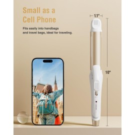 Europe Travel Curling Iron Mini: Dual Voltage Curling Iron for Traveling - Mini Travel Curling Irons 1 Inch with US Plug,Gold 450 Europe Travel Curling Iron Mini: Dual Voltage Curling Iron for Traveling - Mini Travel Curling Irons 1 Inch with US Plug,Gold 450