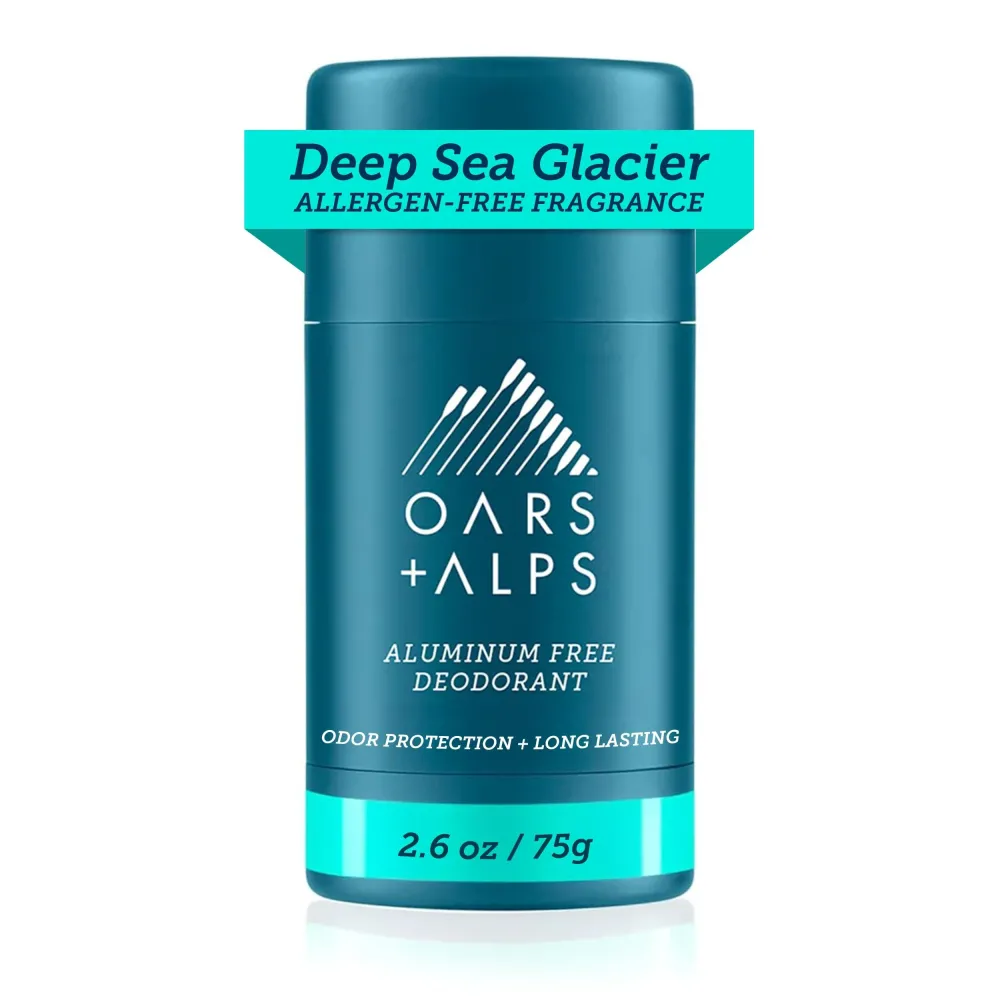 Oars + Alps Aluminum Free Deodorant for Men and Women, Dermatologist Tested and for Sensitive Skin, Vegan, Deep Sea Glacier, 1 Pack, 2.6 Oz Oars + Alps Aluminum Free Deodorant for Men and Women, Dermatologist Tested and for Sensitive Skin, Vegan, Deep Sea Glacier, 1 Pack, 2.6 Oz