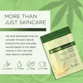 Azure Cosmetics Hemp Oil & Hyaluronic Acid Nourishing Facial Sheet - Anti Aging, Rejuvenating & Deeply Hydrating Mask - Reduces Fine Lines & Wrinkles, Locks in Moisture - Korean Skin Care - Pack of 5 Azure Cosmetics Hemp Oil & Hyaluronic Acid Nourishing Facial Sheet - Anti Aging, Rejuvenating & Deeply Hydrating Mask - Reduces Fine Lines & Wrinkles, Locks in Moisture - Korean Skin Care - Pack of 5