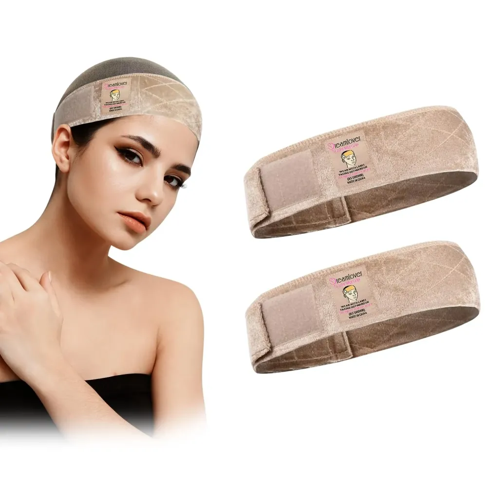Dreamlover Wig Grip Bands, Headband for Keeping Wigs in Place, Tan, 2 Pieces Dreamlover Wig Grip Bands, Headband for Keeping Wigs in Place, Tan, 2 Pieces