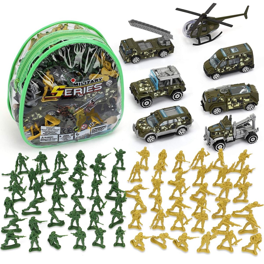 TOY Life Army Men Action Figures Toys Plastic, Toy Soldiers for Boys with Helicopter, Green Military Playset TOY Life Army Men Action Figures Toys Plastic, Toy Soldiers for Boys with Helicopter, Green Military Playset