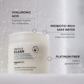 NATURELAB. TOKYO Perfect Clean Clarifying Scalp Scrub: 2-in-1 Shampoo and Scalp Scrub Hair Treatment to Clarify and Remove Product Buildup for Immense Shine I 8.1 OZ / 230G NATURELAB. TOKYO Perfect Clean Clarifying Scalp Scrub: 2-in-1 Shampoo and Scalp Scrub Hair Treatment to Clarify and Remove Product Buildup for Immense Shine I 8.1 OZ / 230G