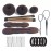 iFlyMars Hair Accessories Set - Foam Sponge Bun Shapers, Magic French Twist Clip, Snap Bun Makers, Elastic Bands, and Hair Pins (Brown)