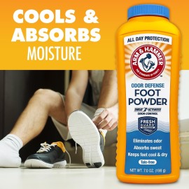 Arm & Hammer Foot Powder for Shoes & Feet, Talc-Free Odor & Moisture Control for Men & Women, 7 oz (3 Pack) Arm & Hammer Foot Powder for Shoes & Feet, Talc-Free Odor & Moisture Control for Men & Women, 7 oz (3 Pack)