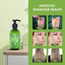 BIGHTURE Aloe Vera Gel, 100% Aloe Vera Organic from Freshly Cut Aloe Leaves, Skin Care for Deeply & Rapidly Soothing, Firming, After Shave, Sunburn Relieve, etc BIGHTURE Aloe Vera Gel, 100% Aloe Vera Organic from Freshly Cut Aloe Leaves, Skin Care for Deeply & Rapidly Soothing, Firming, After Shave, Sunburn Relieve, etc