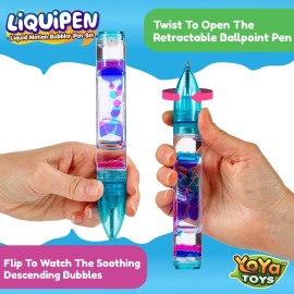 Yoya Liquipen - Liquid Motion Bubbler Pens Toy (3 Pack) - Writes Like a Regular Pen - Colorful Timer Pens Great for Stress and Anxiety Relief - Cool Fidget Toys for Kids and Adults Yoya Liquipen - Liquid Motion Bubbler Pens Toy (3 Pack) - Writes Like a Regular Pen - Colorful Timer Pens Great for Stress and Anxiety Relief - Cool Fidget Toys for Kids and Adults