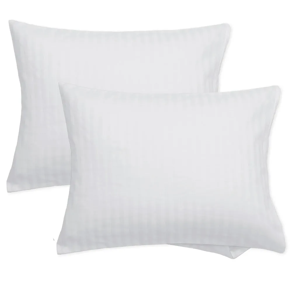 ZPECC Toddler Pillow with Pillowcase - 13x18 Organic Cotton Hypoallergenic Small Kids Travel Pillow for Sleeping Crib Daycare Nursery Stroller (Intended for Age 2 and up) White Stripe ZPECC Toddler Pillow with Pillowcase - 13x18 Organic Cotton Hypoallergenic Small Kids Travel Pillow for Sleeping Crib Daycare Nursery Stroller (Intended for Age 2 and up) White Stripe