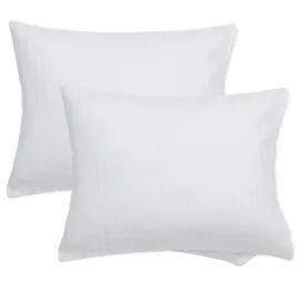 ZPECC Toddler Pillow with Pillowcase - 13x18 Organic Cotton Hypoallergenic Small Kids Travel Pillow for Sleeping Crib Daycare Nursery Stroller (Intended for Age 2 and up) White Stripe