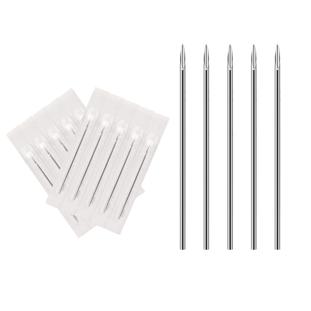 Body Piercing Needles, ATOMUS 10pcs 16G Stainless Steel Sterile Disposable Ear Nose Navel Nipple Lip Piercing Needles Body Piercing Needles, ATOMUS 10pcs 16G Stainless Steel Sterile Disposable Ear Nose Navel Nipple Lip Piercing Needles