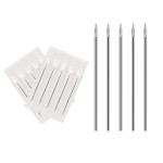 Body Piercing Needles, ATOMUS 10pcs 16G Stainless Steel Sterile Disposable Ear Nose Navel Nipple Lip Piercing Needles