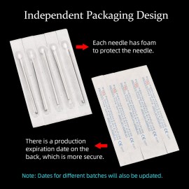 Body Piercing Needles, ATOMUS 10pcs 16G Stainless Steel Sterile Disposable Ear Nose Navel Nipple Lip Piercing Needles Body Piercing Needles, ATOMUS 10pcs 16G Stainless Steel Sterile Disposable Ear Nose Navel Nipple Lip Piercing Needles