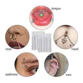 Body Piercing Needles, ATOMUS 10pcs 16G Stainless Steel Sterile Disposable Ear Nose Navel Nipple Lip Piercing Needles Body Piercing Needles, ATOMUS 10pcs 16G Stainless Steel Sterile Disposable Ear Nose Navel Nipple Lip Piercing Needles