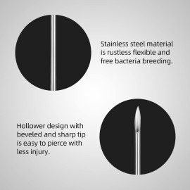 Body Piercing Needles, ATOMUS 10pcs 16G Stainless Steel Sterile Disposable Ear Nose Navel Nipple Lip Piercing Needles Body Piercing Needles, ATOMUS 10pcs 16G Stainless Steel Sterile Disposable Ear Nose Navel Nipple Lip Piercing Needles