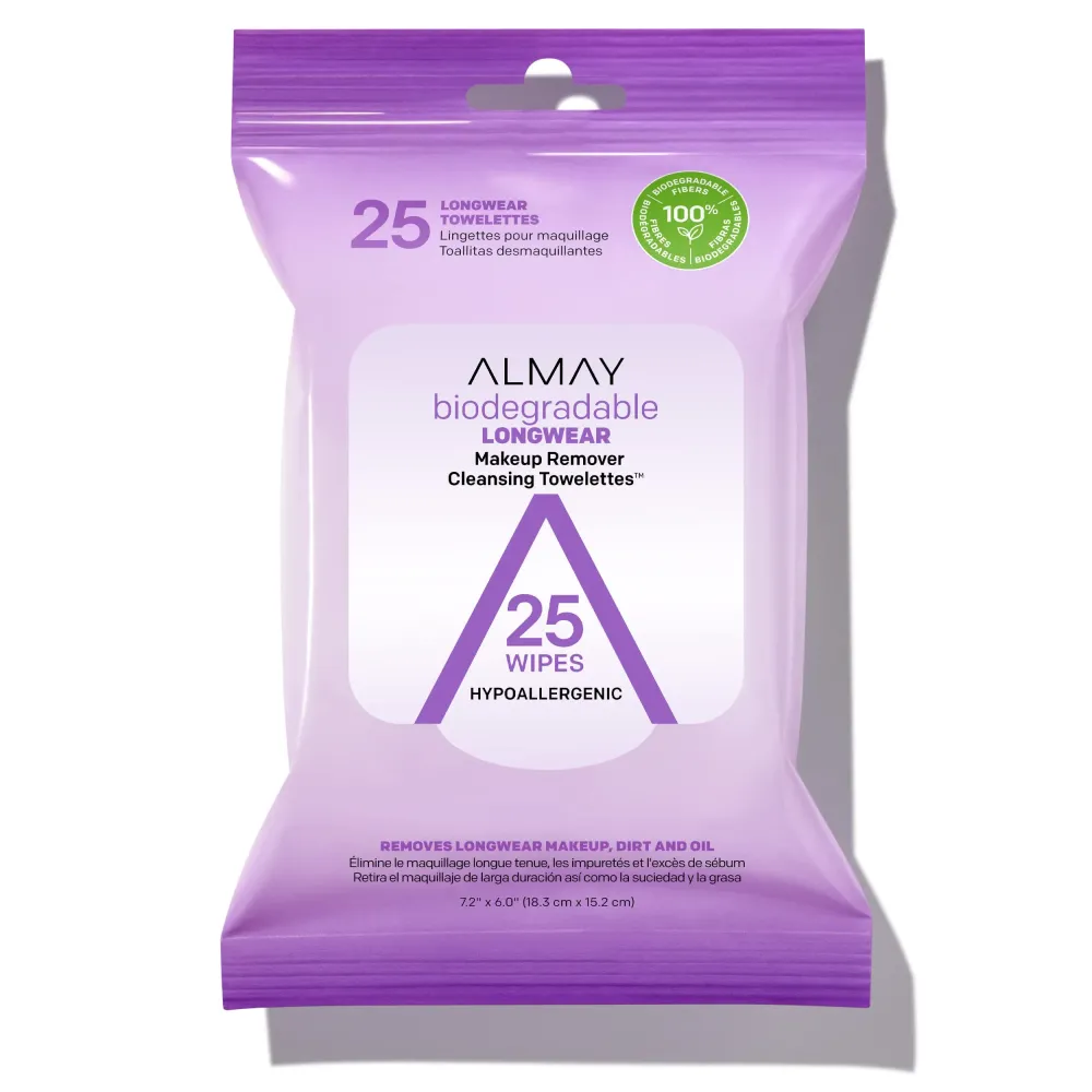Almay Face Makeup Remover Wipes, Longwear & Waterproof, Hypoallergenic, Fragrance Free, Dermatologist & Ophthalmologist Tested, 25 Count (Pack of 1) Almay Face Makeup Remover Wipes, Longwear & Waterproof, Hypoallergenic, Fragrance Free, Dermatologist & Ophthalmologist Tested, 25 Count (Pack of 1)
