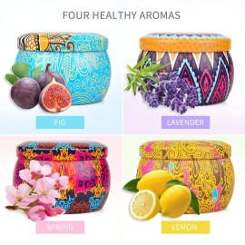 Scented Candles Gift Set, 8% Essential Oil, 4 Pack Aromatherapy Candle, Stress Relief Gifts for Women,120H Burning, Candles for Home Scented, Ideal for Birthday, Christmas, Thanksgiving, Mother\'s Day Scented Candles Gift Set, 8% Essential Oil, 4 Pack Aromatherapy Candle, Stress Relief Gifts for Women,120H Burning, Candles for Home Scented, Ideal for Birthday, Christmas, Thanksgiving, Mother\'s Day