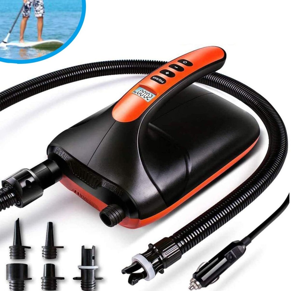 Tuomico 20PSI High Pressure SUP Electric Air Pump,Dual Stage Inflation Paddle Board Pump for Inflatable Stand Up Paddle Boards, Boats,Kayak,12V DC Car Connector Tuomico 20PSI High Pressure SUP Electric Air Pump,Dual Stage Inflation Paddle Board Pump for Inflatable Stand Up Paddle Boards, Boats,Kayak,12V DC Car Connector