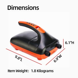 Tuomico 20PSI High Pressure SUP Electric Air Pump,Dual Stage Inflation Paddle Board Pump for Inflatable Stand Up Paddle Boards, Boats,Kayak,12V DC Car Connector Tuomico 20PSI High Pressure SUP Electric Air Pump,Dual Stage Inflation Paddle Board Pump for Inflatable Stand Up Paddle Boards, Boats,Kayak,12V DC Car Connector