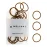 Heliums Small Hair Ties - Brown - No Damage Mini 1 Inch Reusable 2mm Elastics for Thin Hair and Kids, Neutral Ponytail Holders - 48 Count