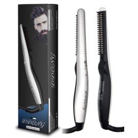 Beard Straightener Comb for Men,Hair Hot Comb,Quick Electric Heated Beard Brush Styler,Travel Portable Styling Comb beard iron, Multifunctional Straightening Brush