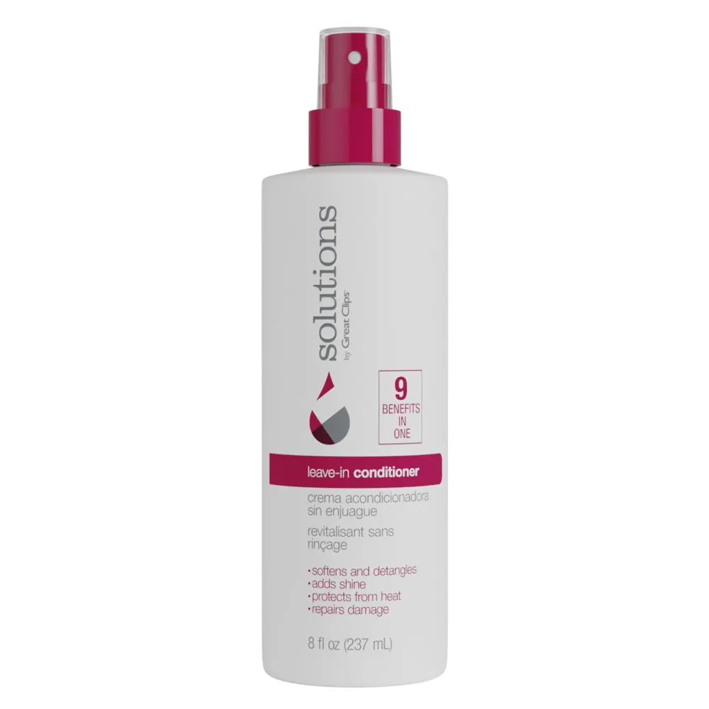 GREAT CLIPS Solutions Nourishing Leave-In Conditioner | 8oz Spray | Detangles and Hydrates Hair GREAT CLIPS Solutions Nourishing Leave-In Conditioner | 8oz Spray | Detangles and Hydrates Hair