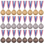 Favide 24 Pieces Gold Silver Bronze Award Medals-Winner Medals Gold Silver Bronze Prizes for Competitions, Party,Olympic Style, 2 Inches
