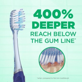 GUM Technique Deep Clean Toothbrush - Compact Soft - Soft Toothbrushes for Adults with Sensitive Gums - Extra Fine Bristles, 1ct (12pk)