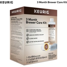 Keurig 3-Month Brewer Maintenance Kit Includes Descaling Solution, Water Filter Cartridges & Rinse Pods, Compatible Classic/1.0 & 2.0 K-Cup Coffee Makers, 7 Count Keurig 3-Month Brewer Maintenance Kit Includes Descaling Solution, Water Filter Cartridges & Rinse Pods, Compatible Classic/1.0 & 2.0 K-Cup Coffee Makers, 7 Count