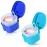 KISEER 2 Pack Colors Denture Bath Case Cup Box Holder Storage Soak Container with Strainer Basket for Travel Cleaning (Light Blue and Blue)