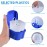 KISEER 2 Pack Colors Denture Bath Case Cup Box Holder Storage Soak Container with Strainer Basket for Travel Cleaning (Light Blue and Blue)
