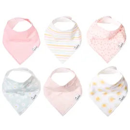 Copper Pearl Baby Bandana Bibs - 6 Pack Soft Cotton Baby Bibs for Drooling and Teething, Absorbent Drool Bibs for Baby Girl, Adjustable to Fit Newborns to Toddlers, Tons of Styles (Sunny Set) Copper Pearl Baby Bandana Bibs - 6 Pack Soft Cotton Baby Bibs for Drooling and Teething, Absorbent Drool Bibs for Baby Girl, Adjustable to Fit Newborns to Toddlers, Tons of Styles (Sunny Set)