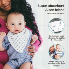 Copper Pearl Baby Bandana Bibs - 6 Pack Soft Cotton Baby Bibs for Drooling and Teething, Absorbent Drool Bibs for Baby Girl, Adjustable to Fit Newborns to Toddlers, Tons of Styles (Sunny Set) Copper Pearl Baby Bandana Bibs - 6 Pack Soft Cotton Baby Bibs for Drooling and Teething, Absorbent Drool Bibs for Baby Girl, Adjustable to Fit Newborns to Toddlers, Tons of Styles (Sunny Set)