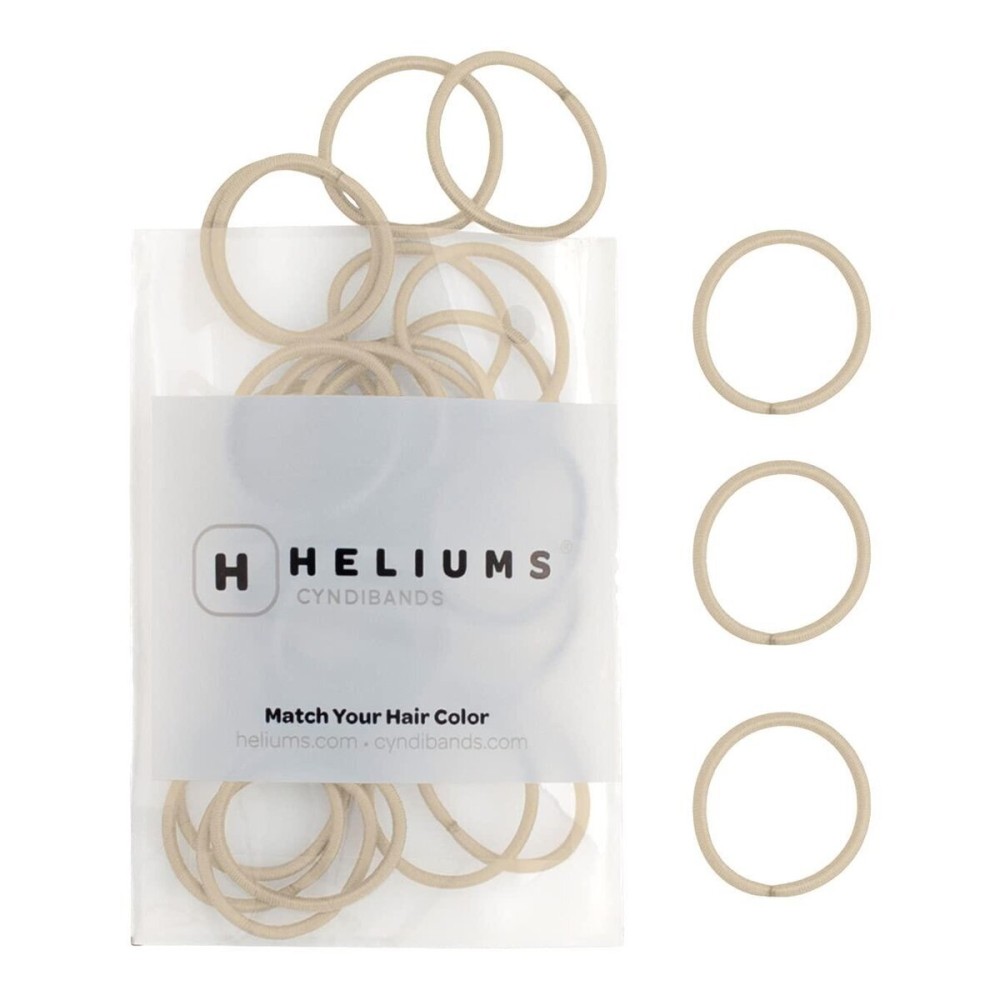 Heliums Small Hair Ties - Light Blonde - No Damage Mini 1 Inch Reusable 2mm Elastics for Thin Hair and Kids, Neutral Ponytail Holders - 48 Count Heliums Small Hair Ties - Light Blonde - No Damage Mini 1 Inch Reusable 2mm Elastics for Thin Hair and Kids, Neutral Ponytail Holders - 48 Count
